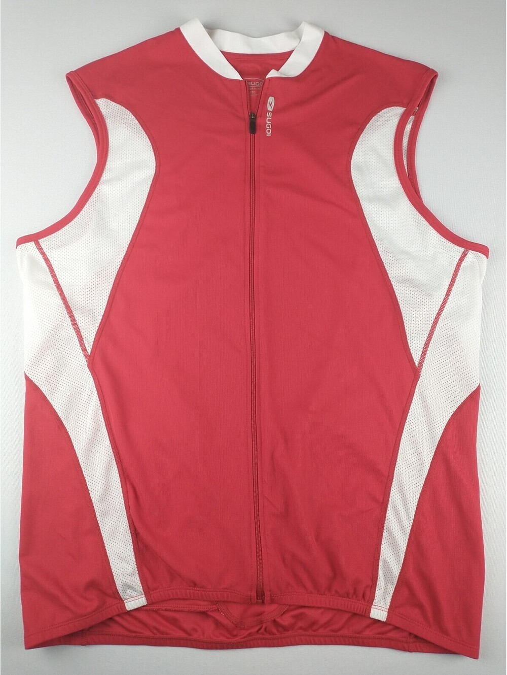 sugoi men's cycling jersey, XL, Red/White, Full Zip